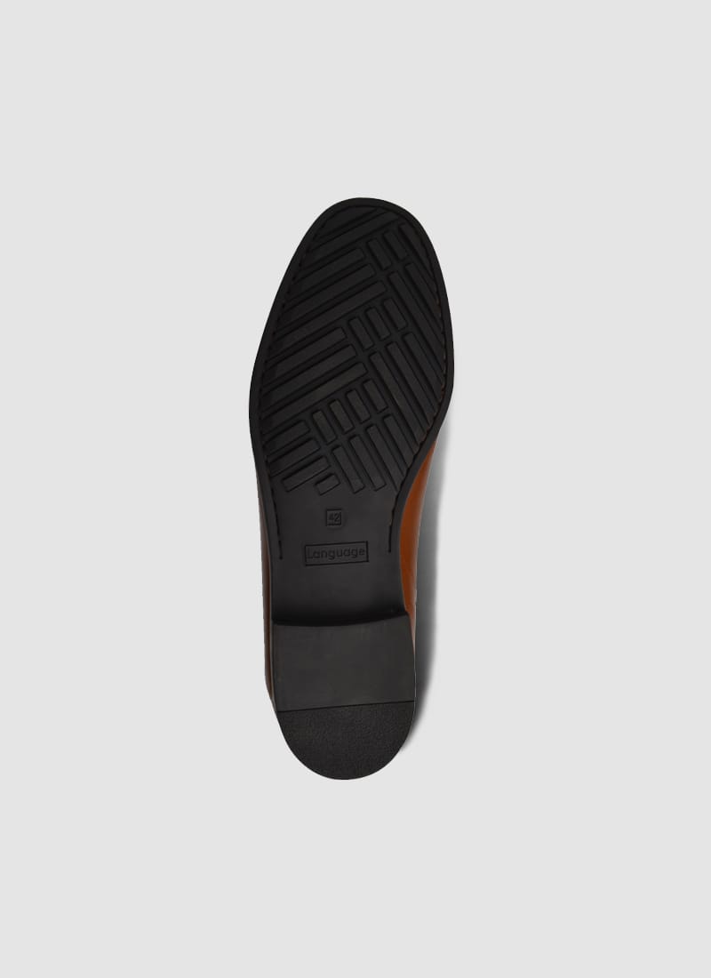 Language Shoes-Men-Franco Moccasin-Premium Leather-Tan Colour-Formal Shoe