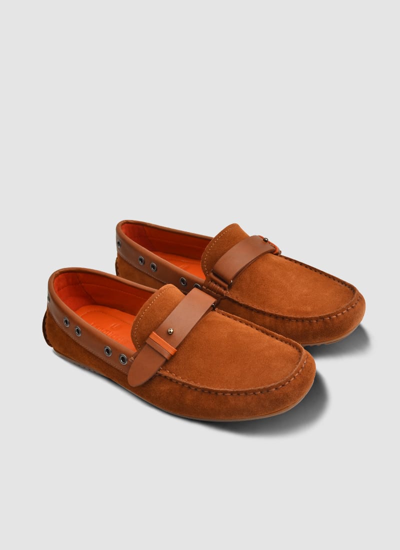 Language Shoes-Men-Reggie Driver-Premium Leather-Tan Colour-Casual Shoe