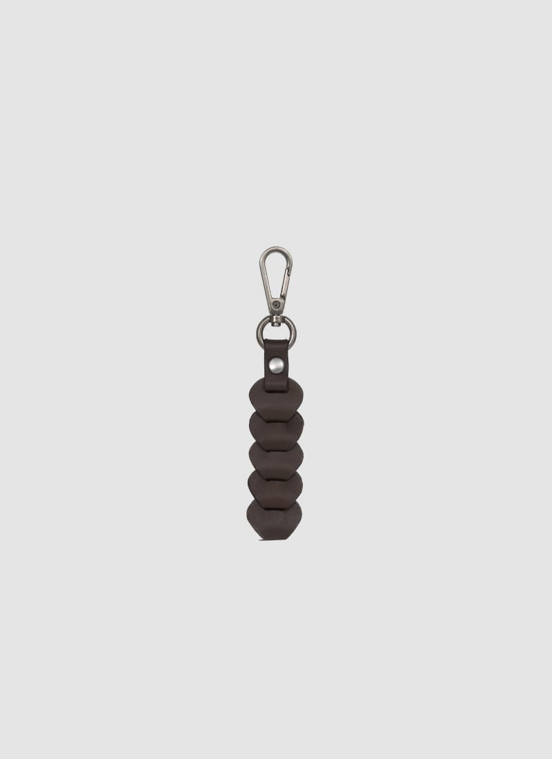 Language Shoes-Men-Harry Key Chain with Dog Hook-Premium Leather-Brown Colour-Leather Accessories