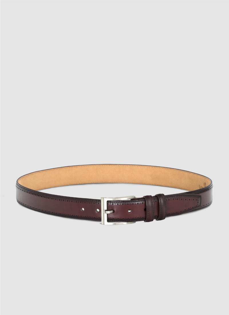 Language Shoes-Men-Roger Belt-Premium Leather-Burgundy Colour-Belt