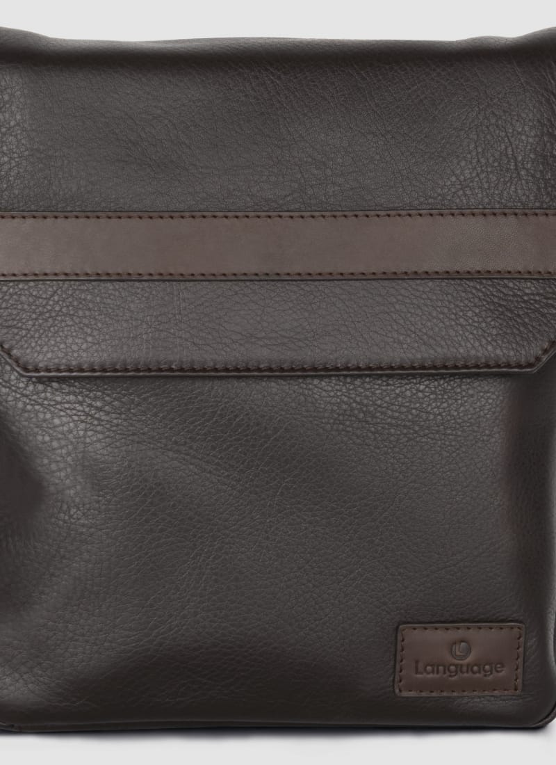 Language Shoes-Men-Seth Cross Body-Premium Leather-Brown Colour-Leather Accessories
