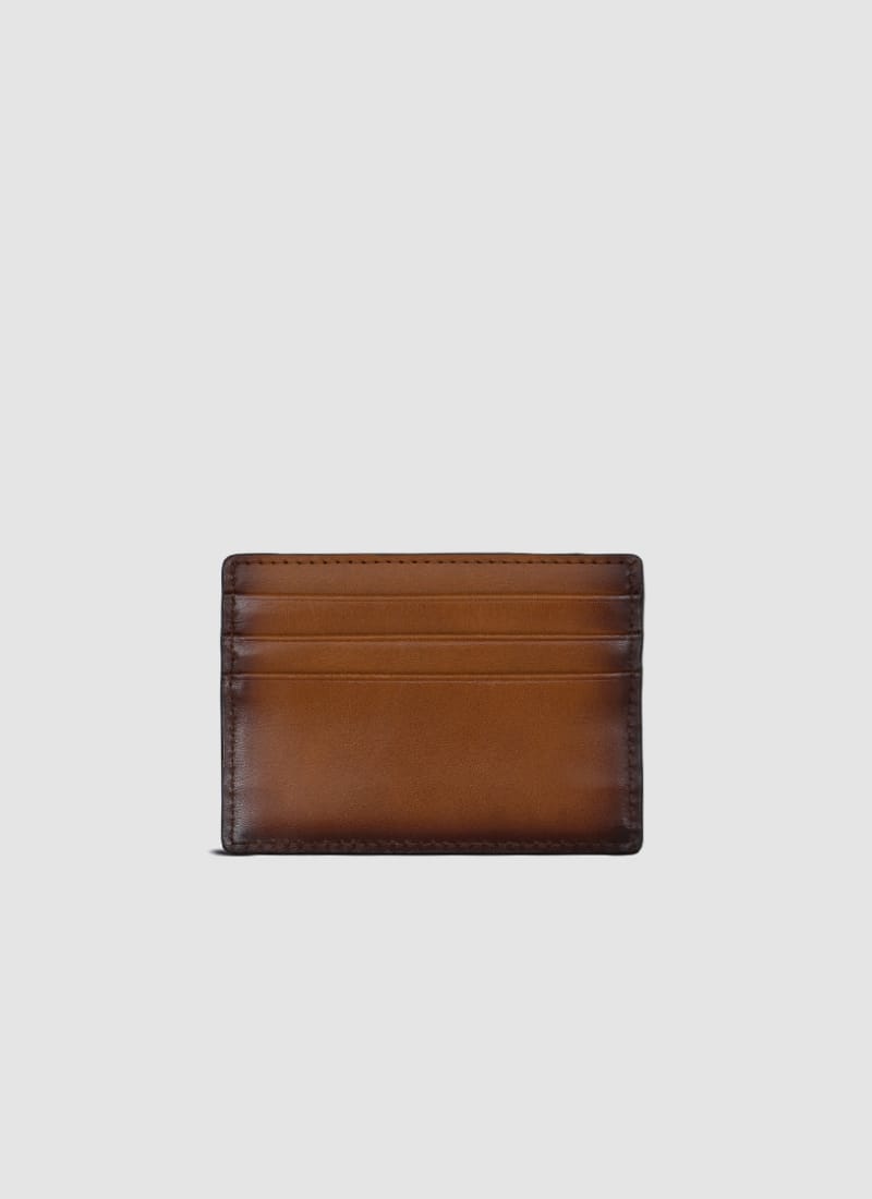Language Shoes-Men-Usher Card Holder-Premium Leather-Tan Colour-Leather Accessories