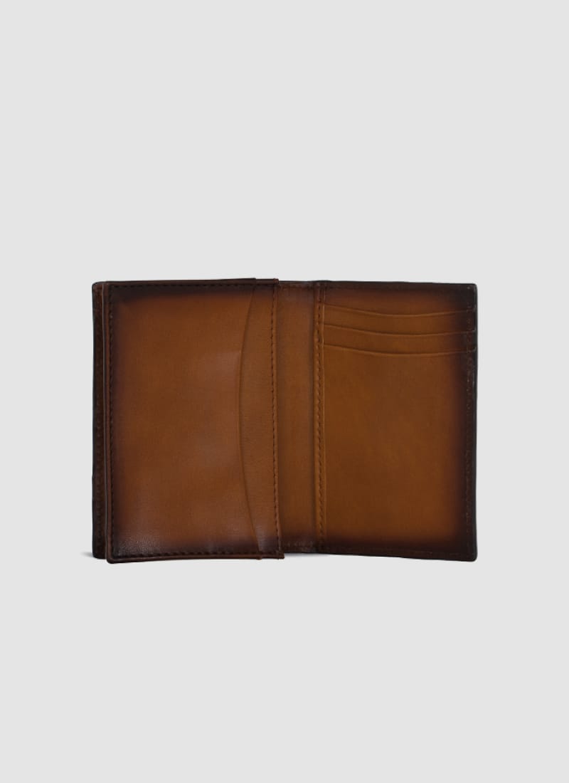 Language Shoes-Men-Otis Card Holder-Premium Leather-Tan Colour-Leather Accessories