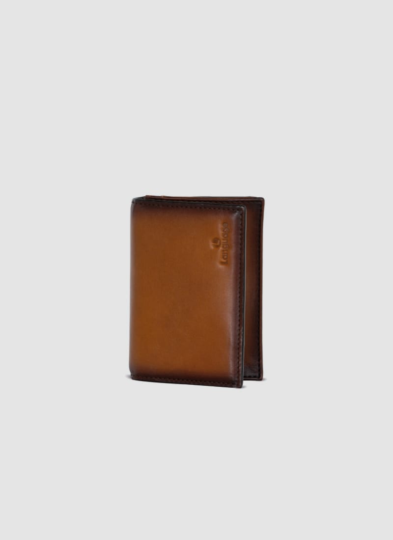 Language Shoes-Men-Otis Card Holder-Premium Leather-Tan Colour-Leather Accessories