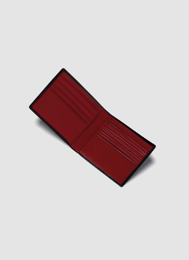 Language Shoes-Men-Ian Slimfold Wallet-Premium Leather-Red Colour-Leather Accessories