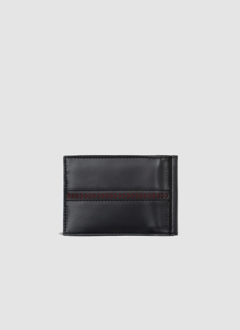 Language Shoes-Men-Wright Laser Money Clip-Premium Leather-Black Colour-Leather Accessories