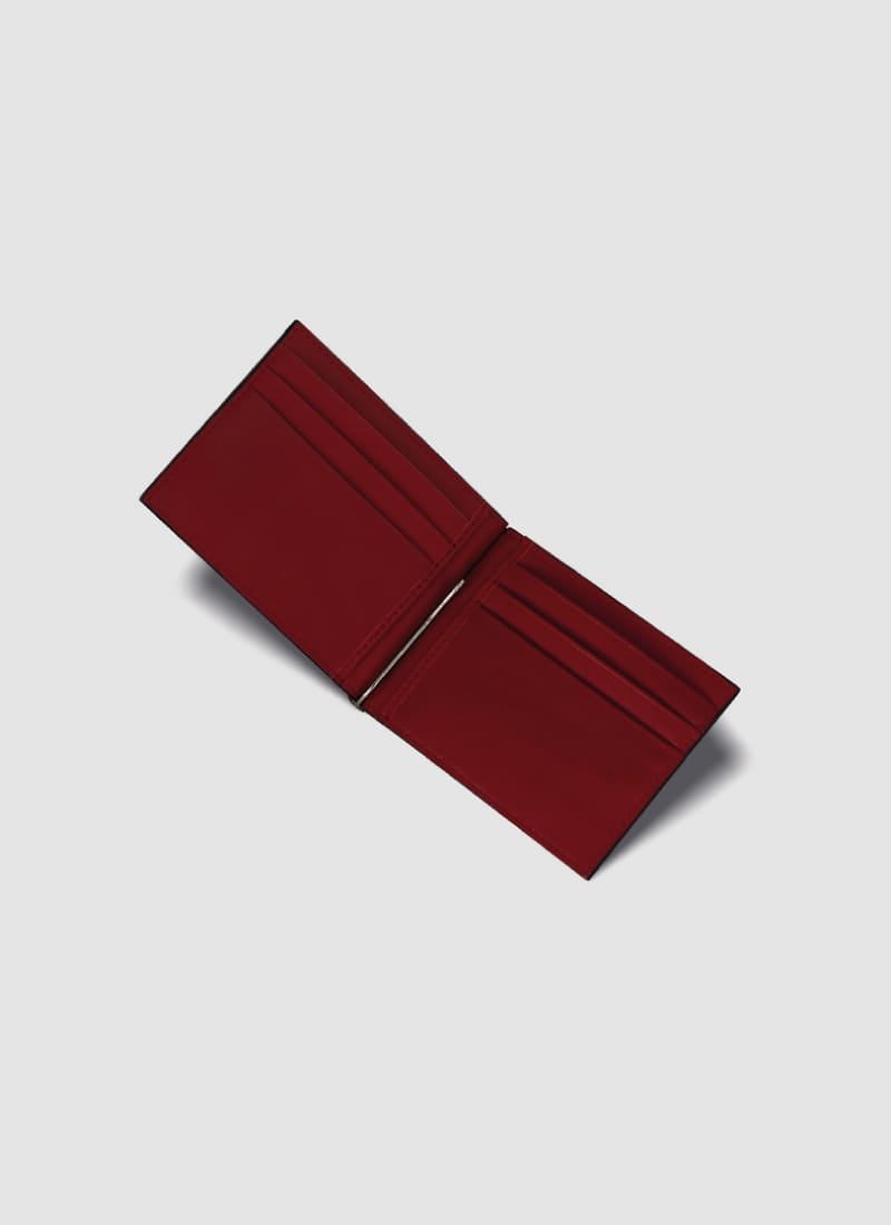 Language Shoes-Men-Wright Laser Money Clip-Premium Leather-Black Colour-Leather Accessories