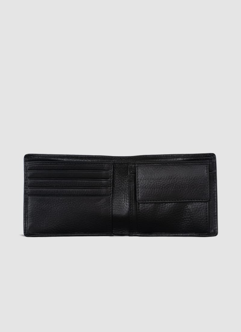 Language Shoes-Men-Juan Milled Coin Wallet-Premium Leather-Black Colour-Leather Accessories