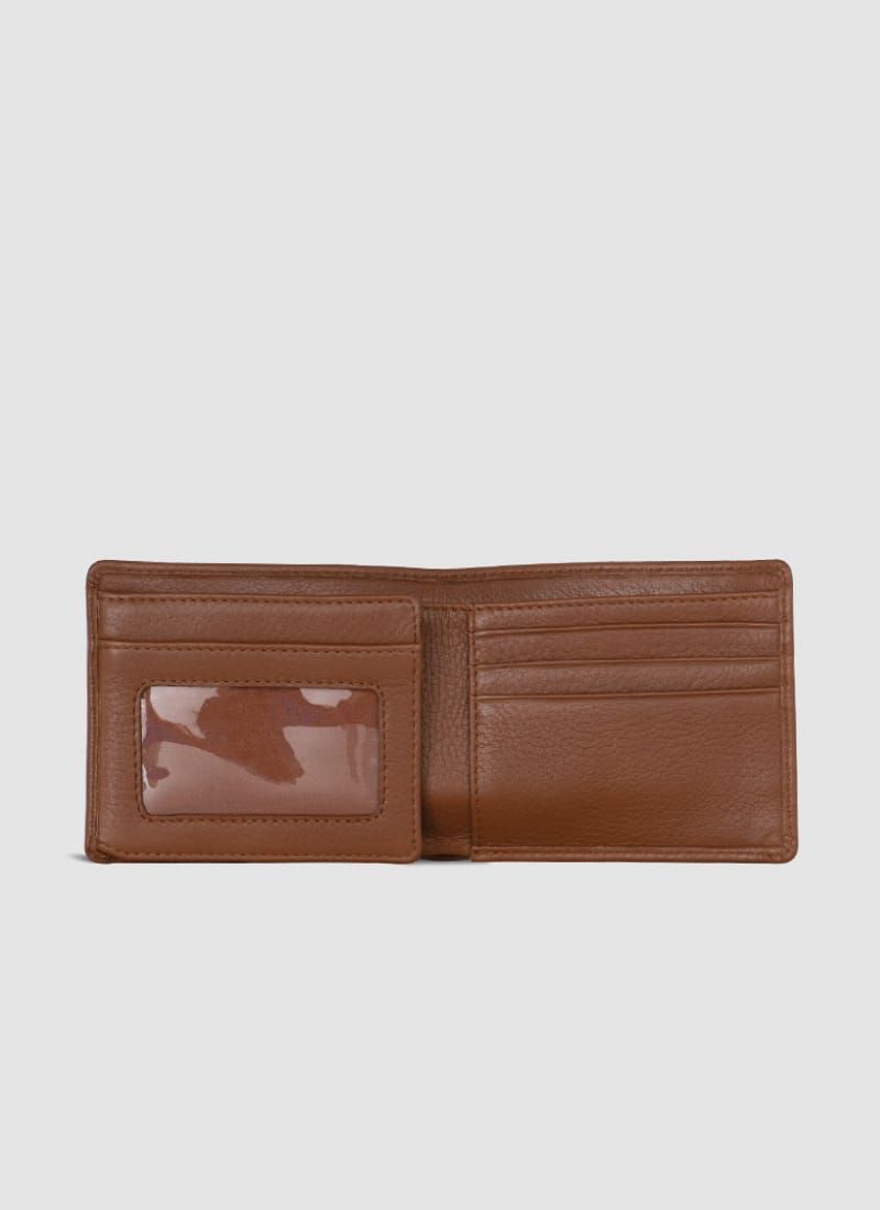 Language Shoes-Men-Dean Bi-fold Wallet-Premium Leather-Tan Colour-Leather Accessories