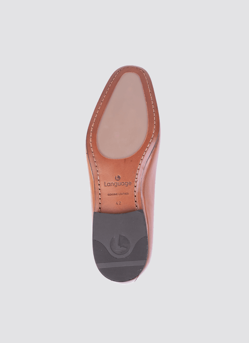 Language Shoes-Men-Shaan Loafer-Premium Leather-Tan Colour-Formal Shoe-1