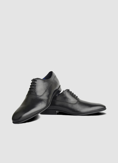 Language Shoes-Men-Scott Oxford-Premium Leather-Black Colour-Formal Shoe