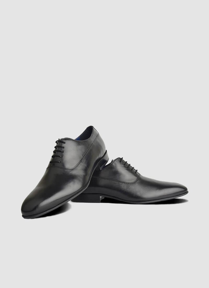 Language Shoes-Men-Scott Oxford-Premium Leather-Black Colour-Formal Shoe