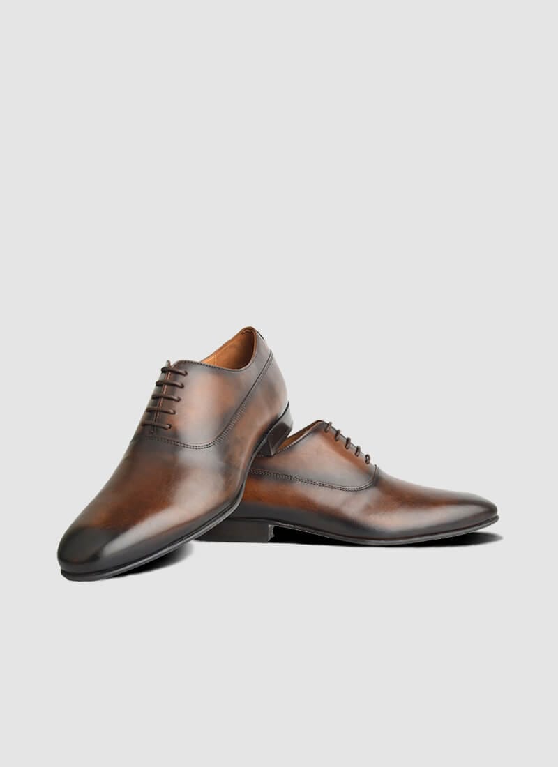 Language Shoes-Men-Scott Oxford-Premium Leather-Brown Colour-Formal Shoe