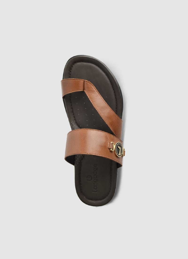 Language Shoes-Men-Gilson Sandal-Premium Leather-Brown Colour-Sandal