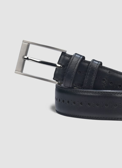 Language Shoes-Men-Gary Belt-Premium Leather-Black Colour-Belt