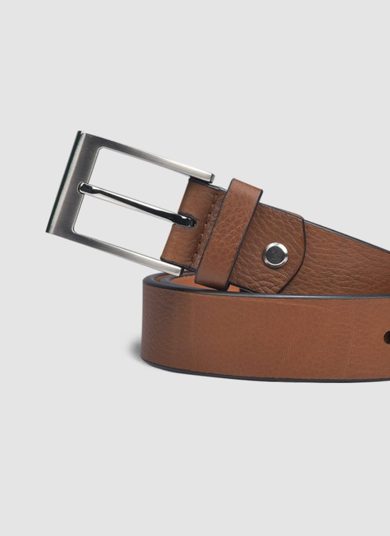 Language Shoes-Men-Troye Belt-Premium Leather-Tan Colour-Belt