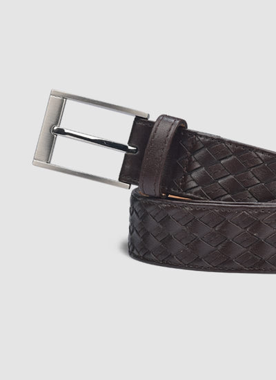 Language Shoes-Men-Jaimy Belt-Premium Leather-Brown Colour-Belt