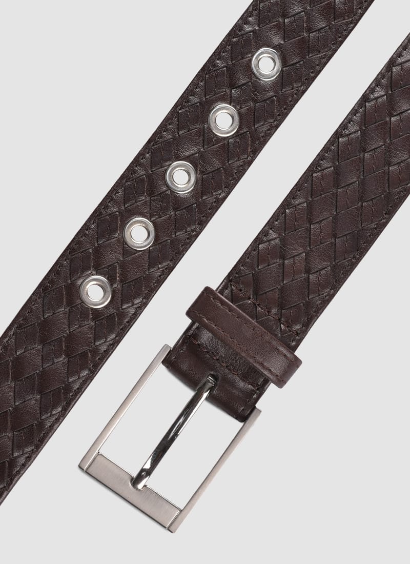Language Shoes-Men-Jaimy Belt-Premium Leather-Brown Colour-Belt