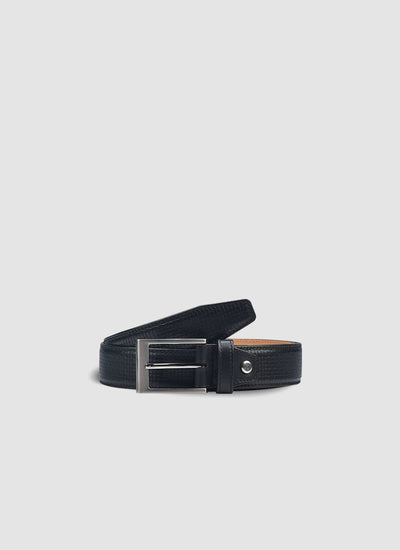 Language Shoes-Men-Brik Belt-Premium Leather-Black Colour-Belt