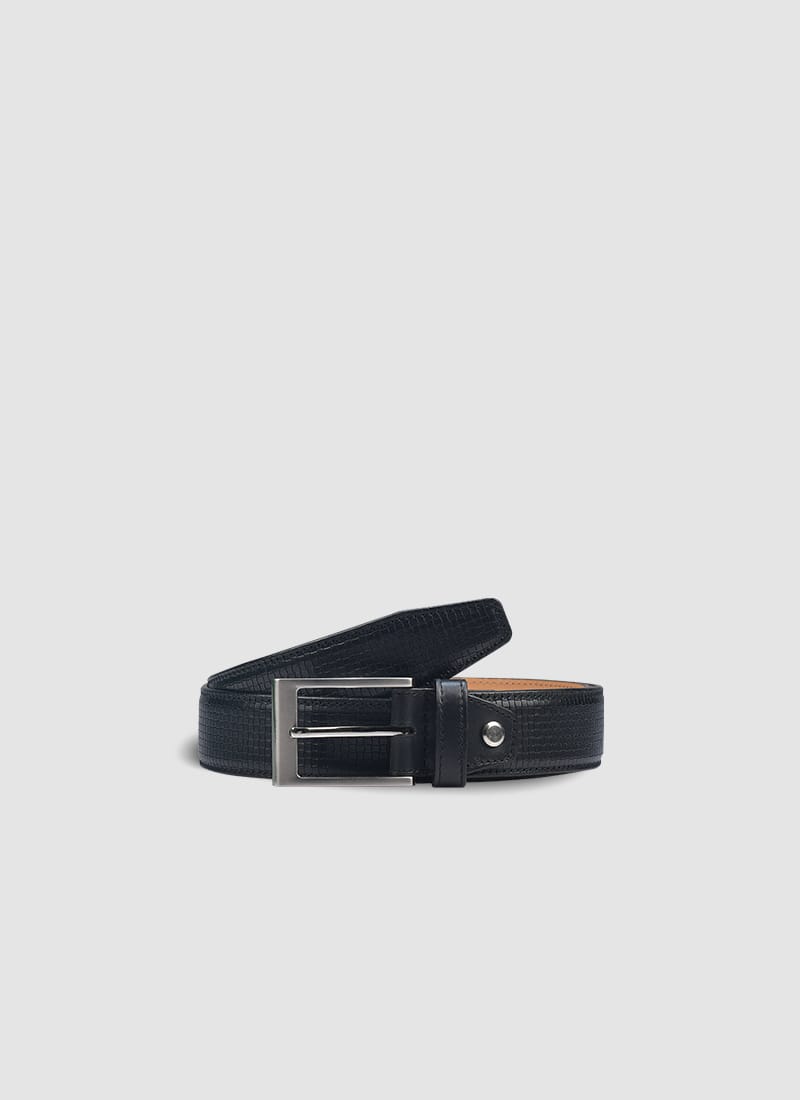 Language Shoes-Men-Brik Belt-Premium Leather-Black Colour-Belt