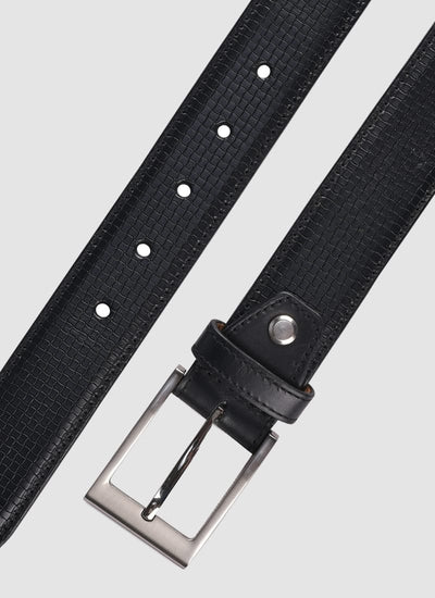 Language Shoes-Men-Brik Belt-Premium Leather-Black Colour-Belt