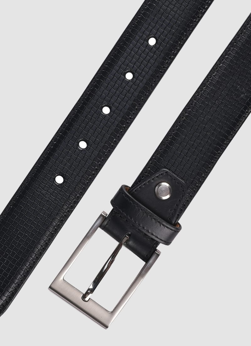 Language Shoes-Men-Brik Belt-Premium Leather-Black Colour-Belt