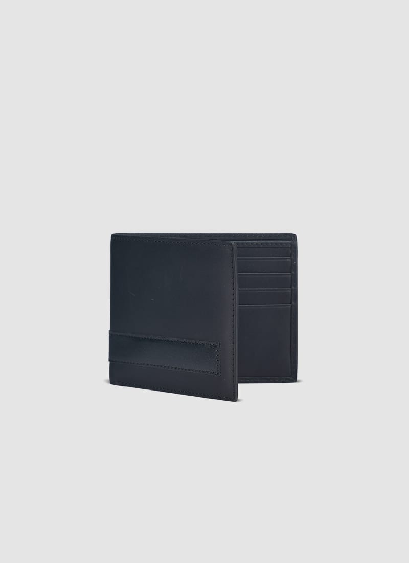 Language Shoes-Men-Jack Bi-fold Wallet-Premium Leather-Black Colour-Leather Accessories
