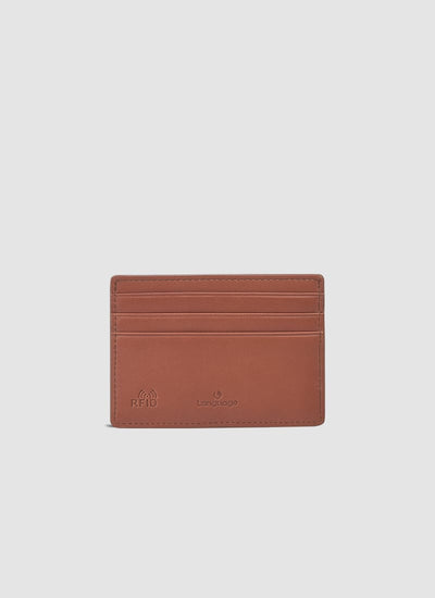 Language Shoes-Men-Matty Card Holder-Premium Leather-Tan Colour-Leather Accessories