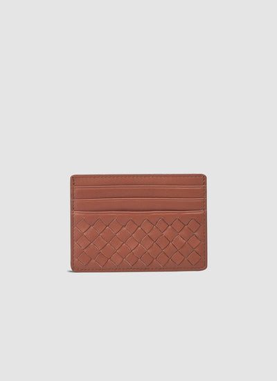 Language Shoes-Men-Matty Card Holder-Premium Leather-Tan Colour-Leather Accessories