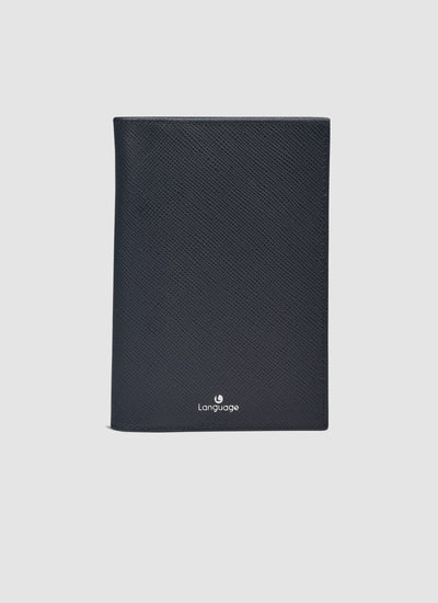 Language Shoes-Men-Moby Passport Holder-Premium Leather-Black Colour-Leather Accessories