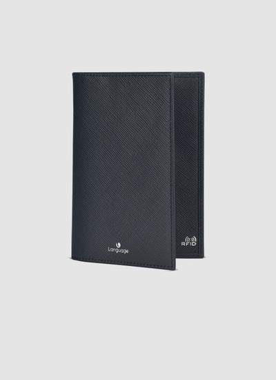 Language Shoes-Men-Moby Passport Holder-Premium Leather-Black Colour-Leather Accessories