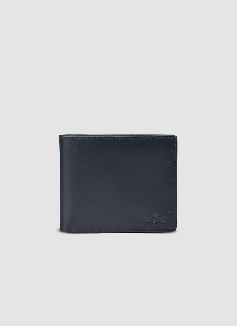 Language Shoes-Men-Shrilk Bi-fold Wallet-Premium Leather-Black Colour-Leather Accessories