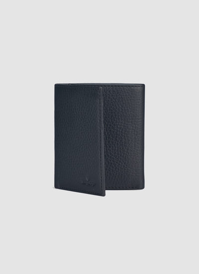 Language Shoes-Men-Albert Tri-fold Wallet-Premium Leather-Black Colour-Leather Accessories