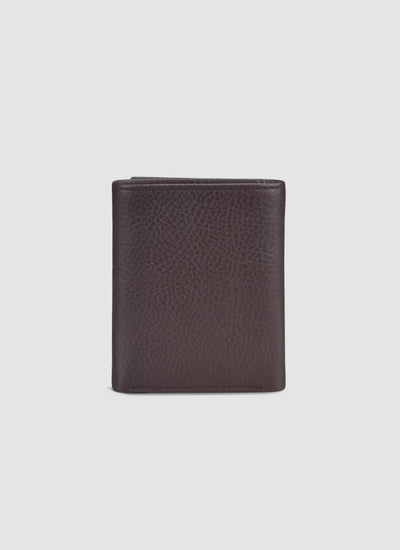 Language Shoes-Men-Albert Tri-fold Wallet-Premium Leather-Brown Colour-Leather Accessories