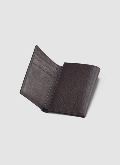 Language Shoes-Men-Albert Tri-fold Wallet-Premium Leather-Brown Colour-Leather Accessories