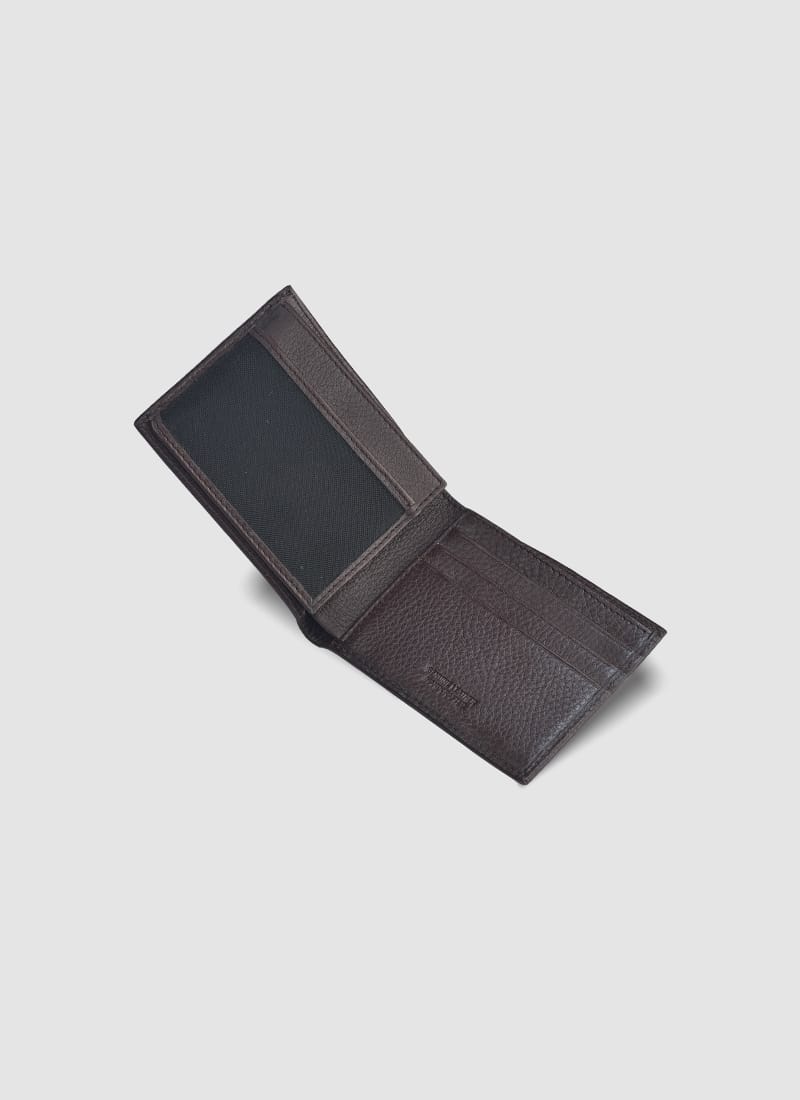 Language Shoes-Men-Thomas Bi-fold Wallet-Premium Leather-Brown Colour-Leather Accessories