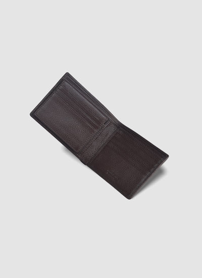 Language Shoes-Men-Gordon Bi-fold Wallet-Premium Leather-Brown Colour-Leather Accessories