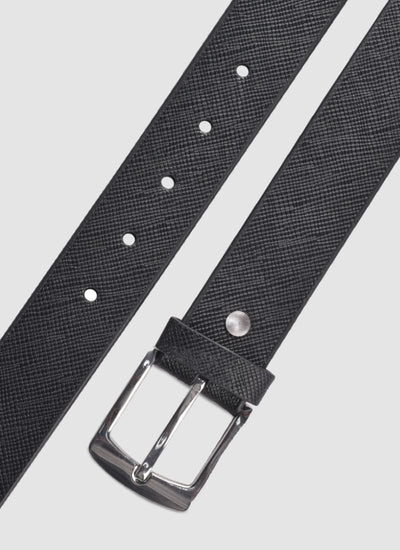 Language Shoes-Men-Sam Belt-Premium Leather-Black Colour-Belt