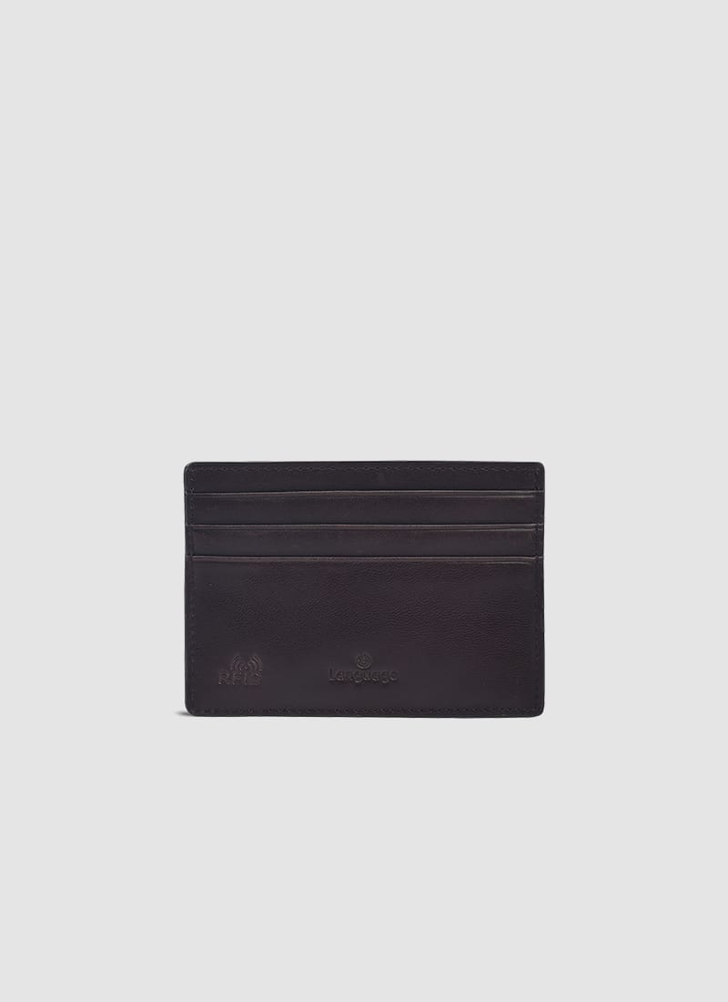 Language Shoes-Men-Wilson Card Holder-Premium Leather-Brown Colour-Leather Accessories