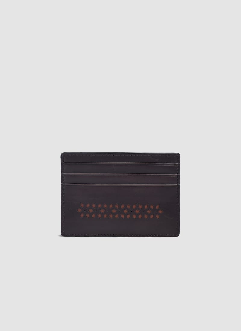 Language Shoes-Men-Wilson Card Holder-Premium Leather-Brown Colour-Leather Accessories