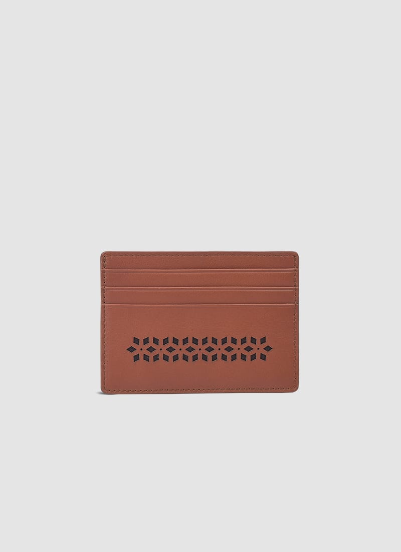 Language Shoes-Men-Wilson Card Holder-Premium Leather-Tan Colour-Leather Accessories