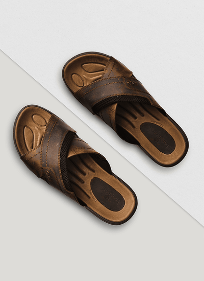 Language Shoes-Men-Aron-Sandal-Premium Leather-Brown Colour-Premium Sandals