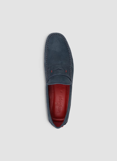 Language Shoes-Men-Ares Driver-Premium Leather-Navy Colour-Casual Shoe