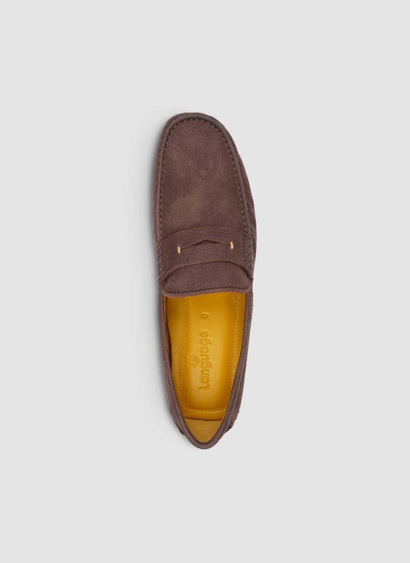 Language Shoes-Men-Ares Driver-Premium Leather-Brown Colour-Casual Shoe