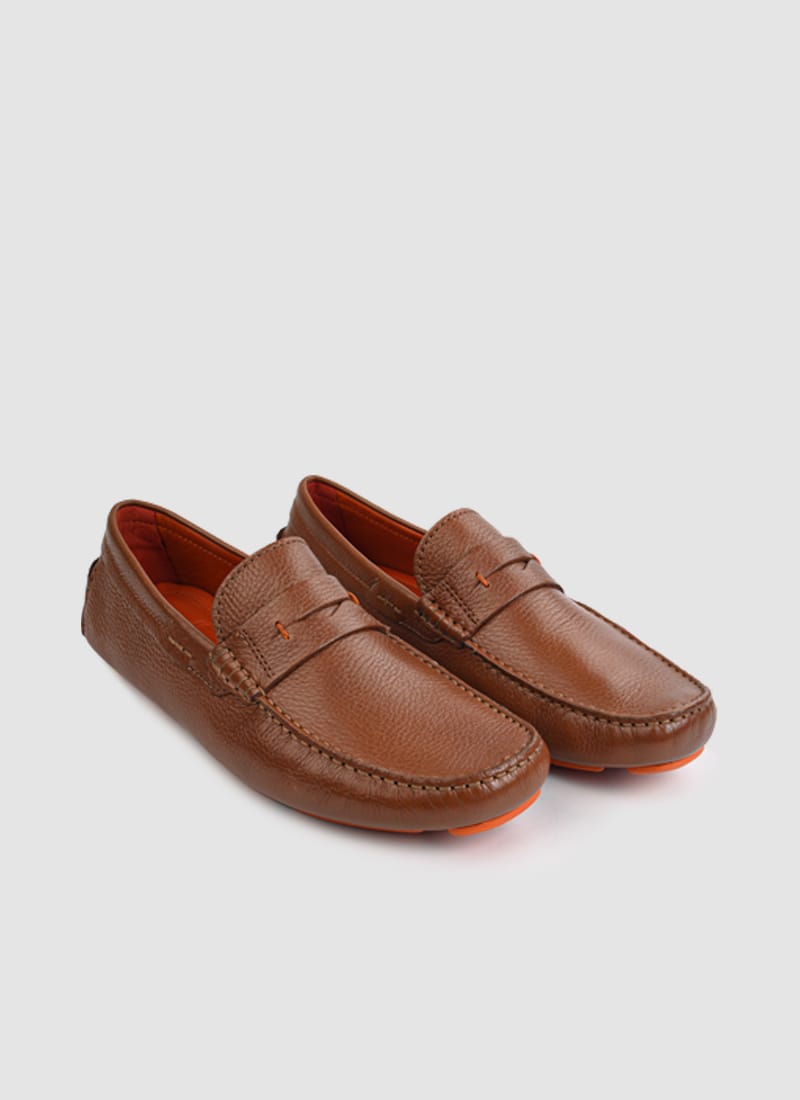 Language Shoes-Men-Ares Driver-Premium Leather-Tan Colour-Casual Shoe