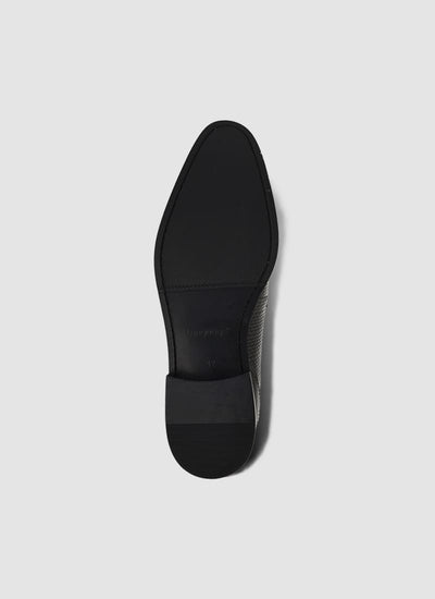 Language Shoes-Men-Marchio Derby-Premium Leather-Black Colour-Formal Shoe