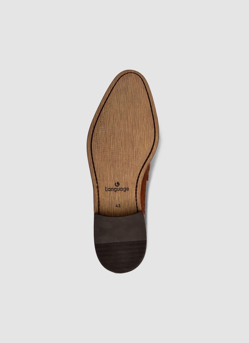 Language Shoes-Men-Dell Loafer-Premium Leather-Tan Colour-Formal Shoe