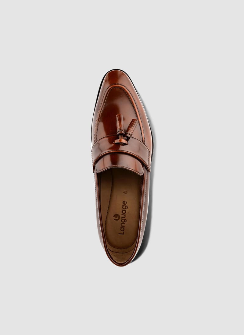 Language Shoes-Men-Dell Loafer-Premium Leather-Tan Colour-Formal Shoe