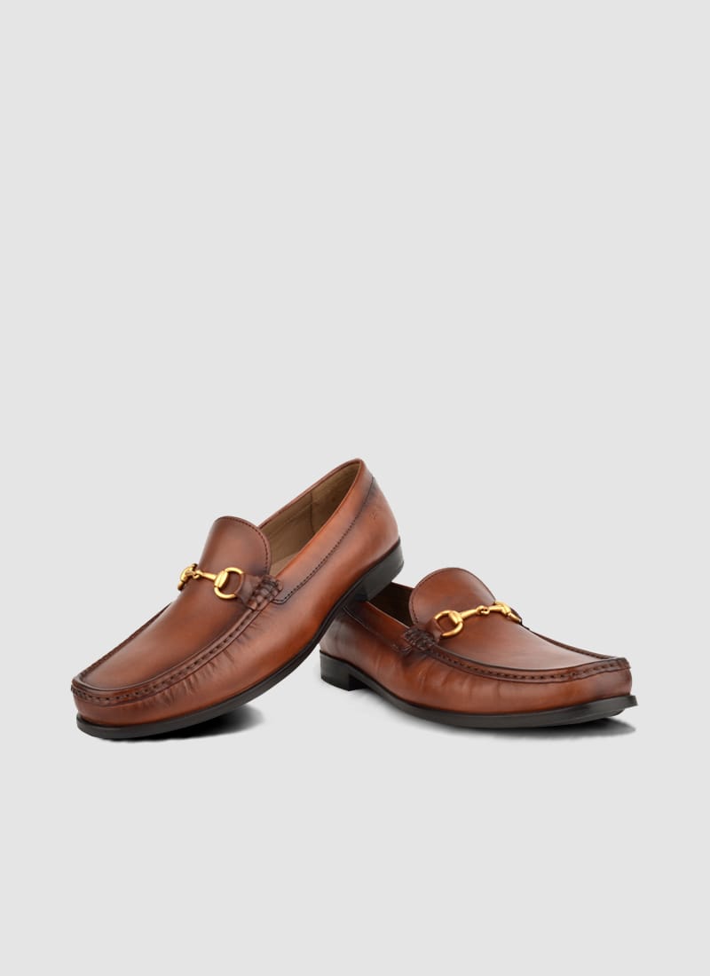 Language Shoes-Men-Swank Moccasin-Premium Leather-Brown Colour-Formal Shoe