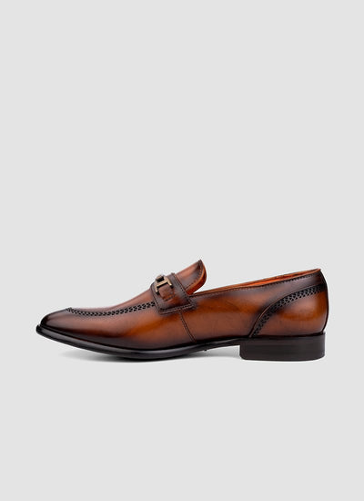 Language Shoes-Men-Bruno Loafer-Premium Leather-Tan Colour-Formal Shoe